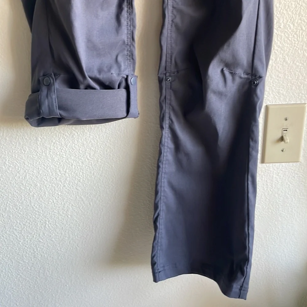 Prana Halle II Pant Convertible Roll Up Outdoor Utility Hiking Coal Gray 14 - Picture 11 of 13